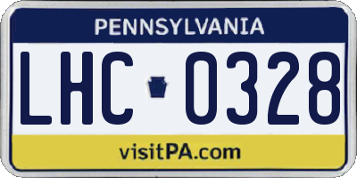 PA license plate LHC0328