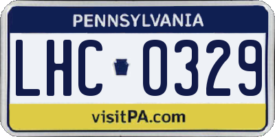 PA license plate LHC0329