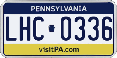 PA license plate LHC0336