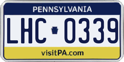 PA license plate LHC0339
