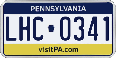 PA license plate LHC0341