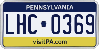 PA license plate LHC0369