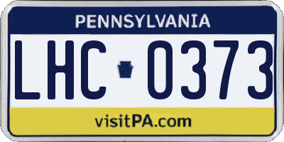 PA license plate LHC0373