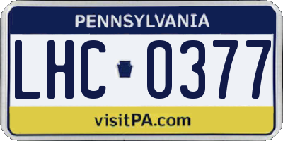 PA license plate LHC0377