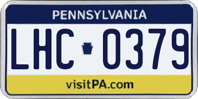 PA license plate LHC0379