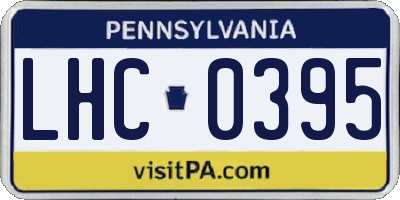 PA license plate LHC0395