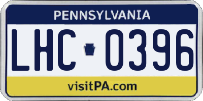 PA license plate LHC0396