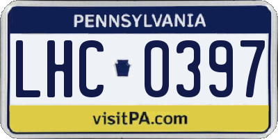 PA license plate LHC0397