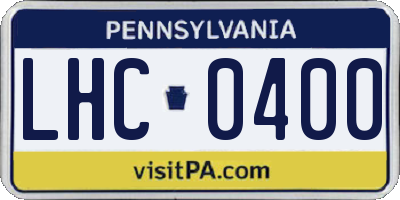 PA license plate LHC0400