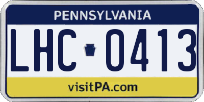 PA license plate LHC0413