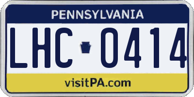 PA license plate LHC0414