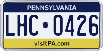 PA license plate LHC0426