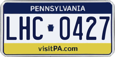 PA license plate LHC0427