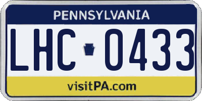 PA license plate LHC0433