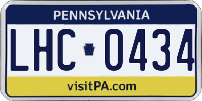 PA license plate LHC0434