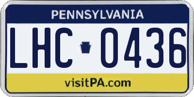 PA license plate LHC0436