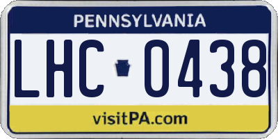 PA license plate LHC0438