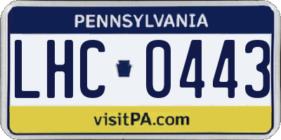 PA license plate LHC0443