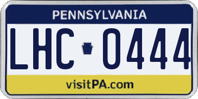 PA license plate LHC0444
