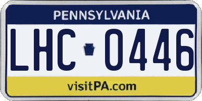 PA license plate LHC0446