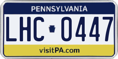 PA license plate LHC0447