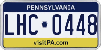 PA license plate LHC0448