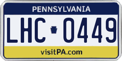 PA license plate LHC0449
