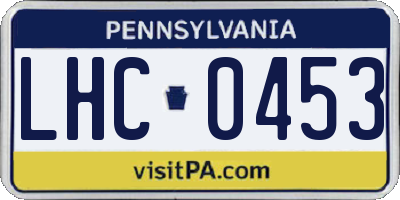 PA license plate LHC0453