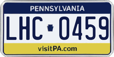 PA license plate LHC0459