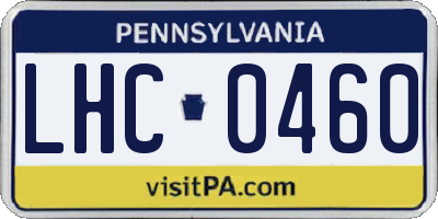 PA license plate LHC0460
