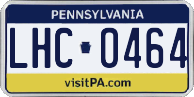 PA license plate LHC0464
