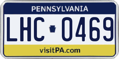 PA license plate LHC0469