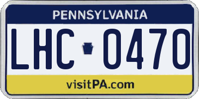 PA license plate LHC0470