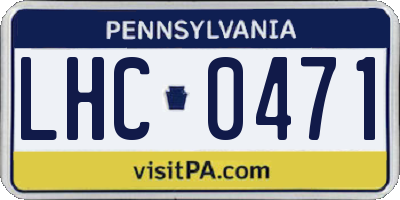 PA license plate LHC0471