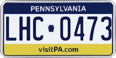 PA license plate LHC0473