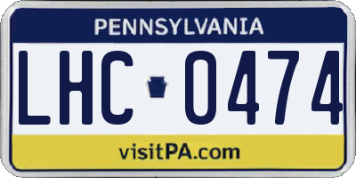 PA license plate LHC0474