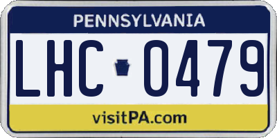 PA license plate LHC0479