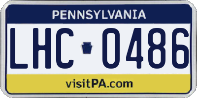 PA license plate LHC0486