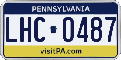 PA license plate LHC0487