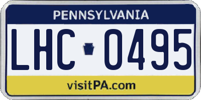 PA license plate LHC0495
