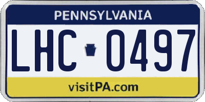 PA license plate LHC0497