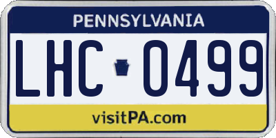 PA license plate LHC0499