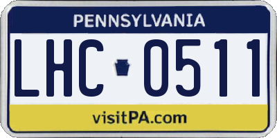 PA license plate LHC0511