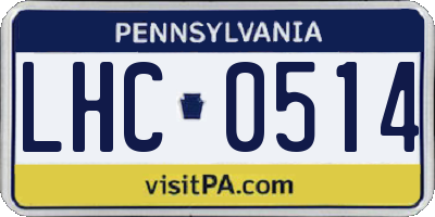 PA license plate LHC0514