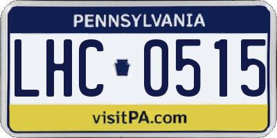 PA license plate LHC0515