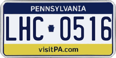 PA license plate LHC0516