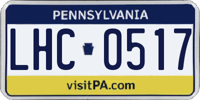 PA license plate LHC0517