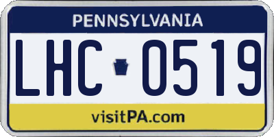 PA license plate LHC0519