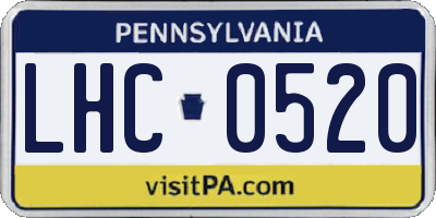 PA license plate LHC0520