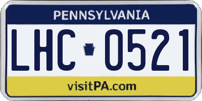PA license plate LHC0521